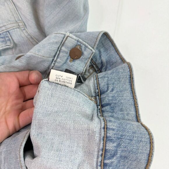 J Brand Atomic Lightwash Fitted Jean Jacket Womens Medium Denim Button Up - Picture 8 of 9